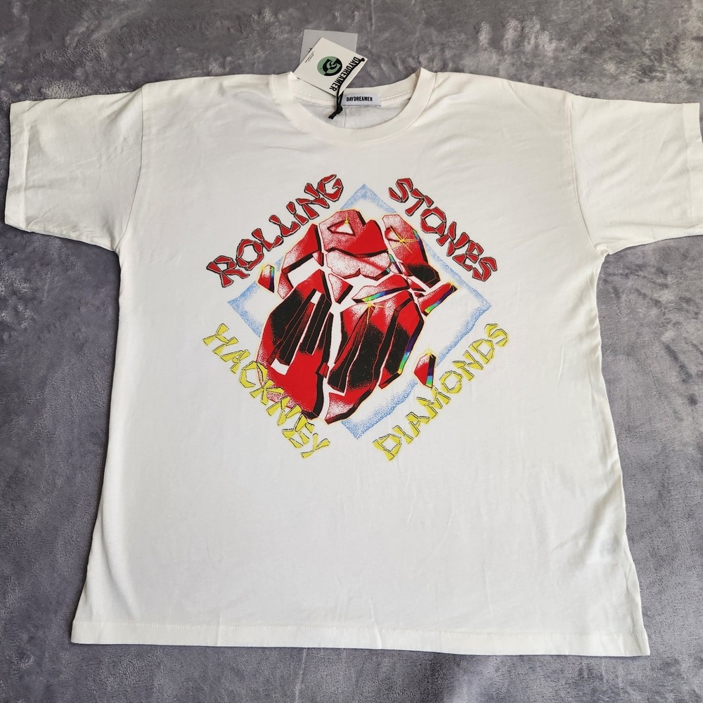 New Rolling Stones Hackney Diamonds Short Sleeve Tee M Revolve Oversized Shirt